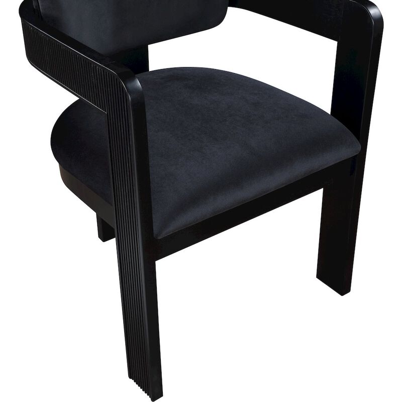Meridian Furniture Sacha Black Velvet Dining Chair, Set of 2