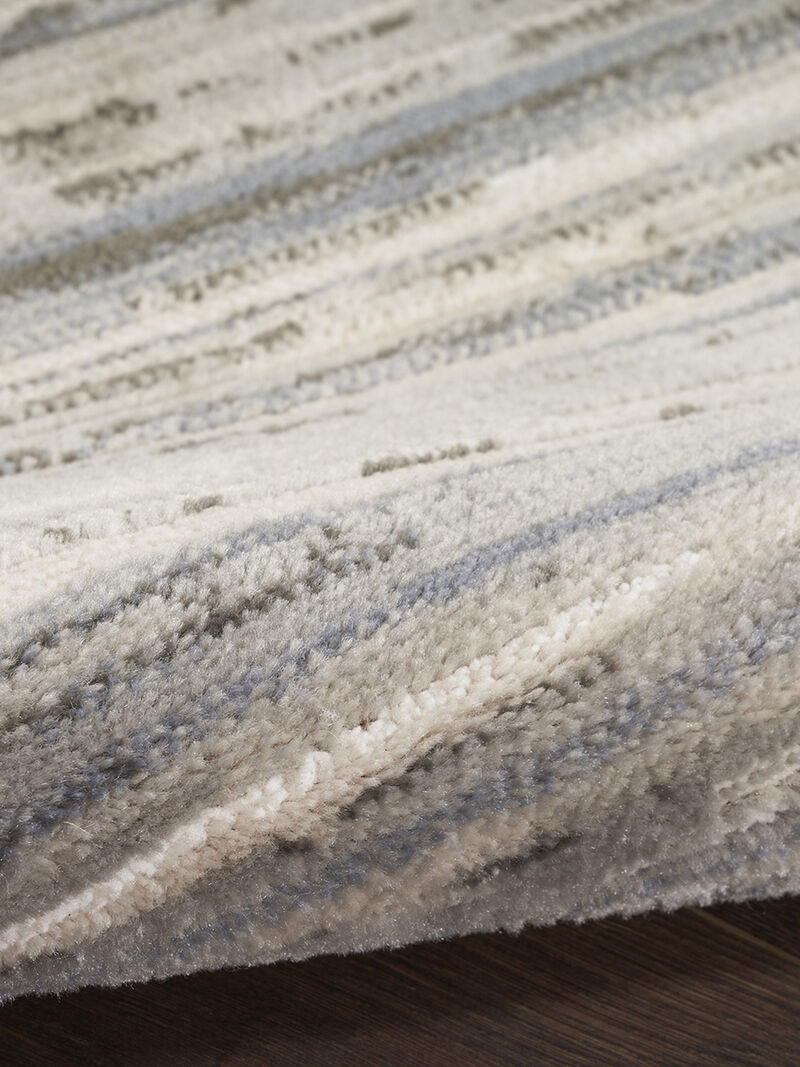 Serenity Home SRH03 Ivory/Gray/Blue 2'2" x 7'6" Rug