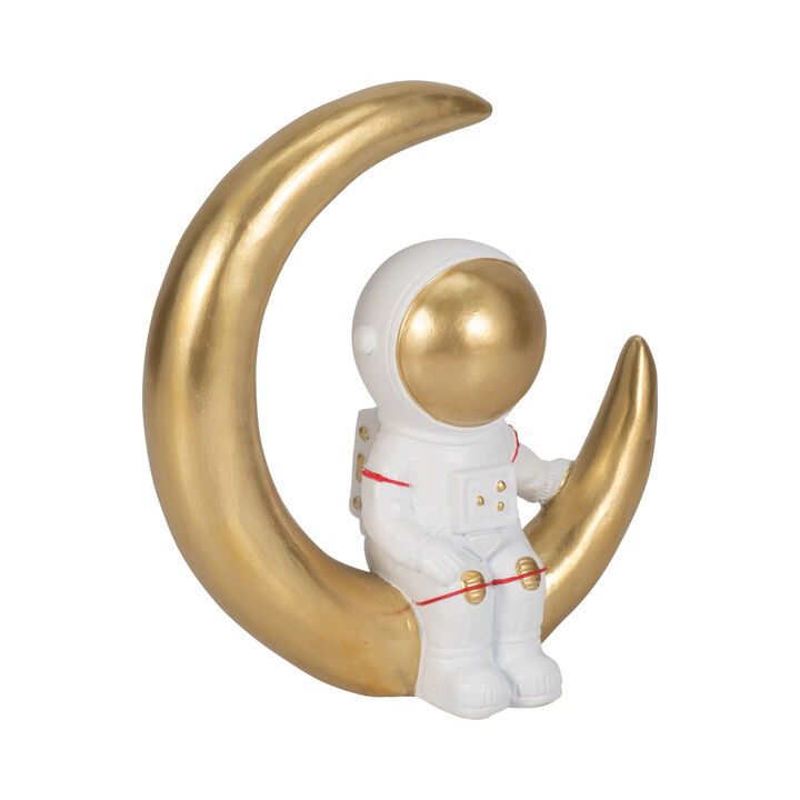 7" Space Man On Crescent Moon