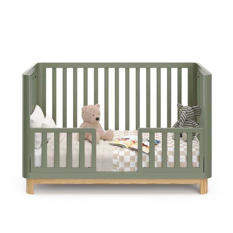 Storkcraft Santos 3-in-1 Convertible Crib (Olive with Natural)