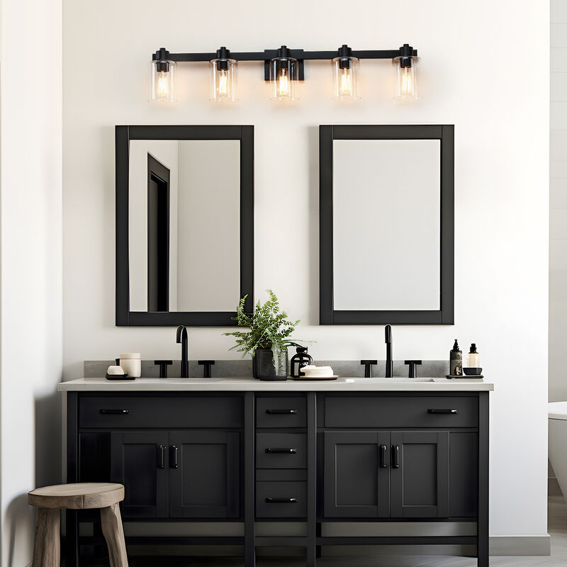 40.6" Modern 5-Light Dimmable Indoor Wall Sconce image number 6