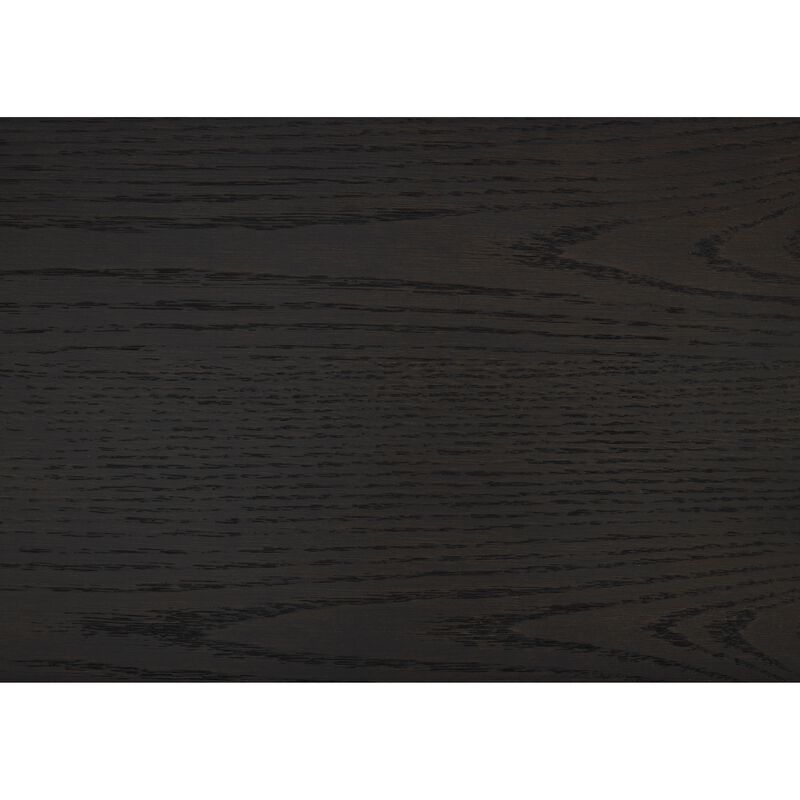 Chas 62 Inch Dresser, 7 Drawers Brass Bar Handles, Charcoal Black Wood - Benzara