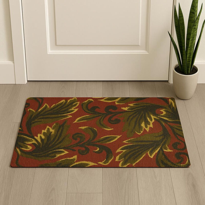 HomeRoots Jute Botanical Leaves Hand Woven Area Rug image number 1