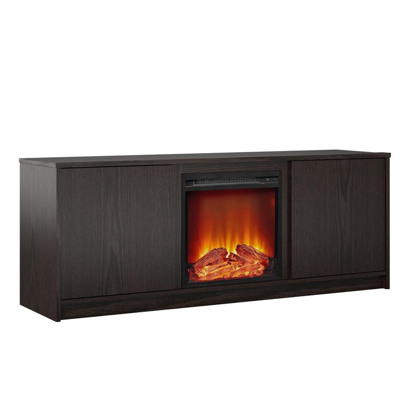Ameriwood Home Bartow Electric Fireplace TV Stand, Espresso image number 6