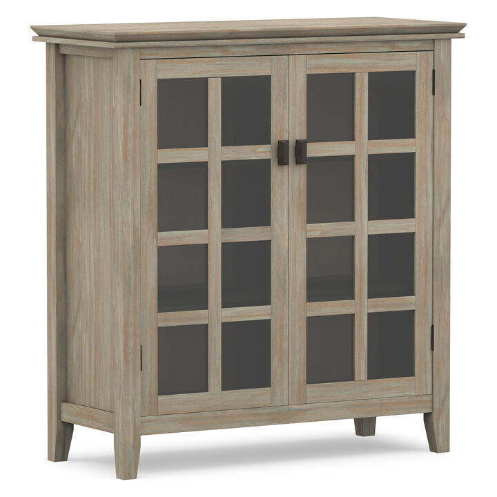 Artisan SOLID WOOD 38 inch Wide Transitional Medium Storage Cabinet in Distressed Grey