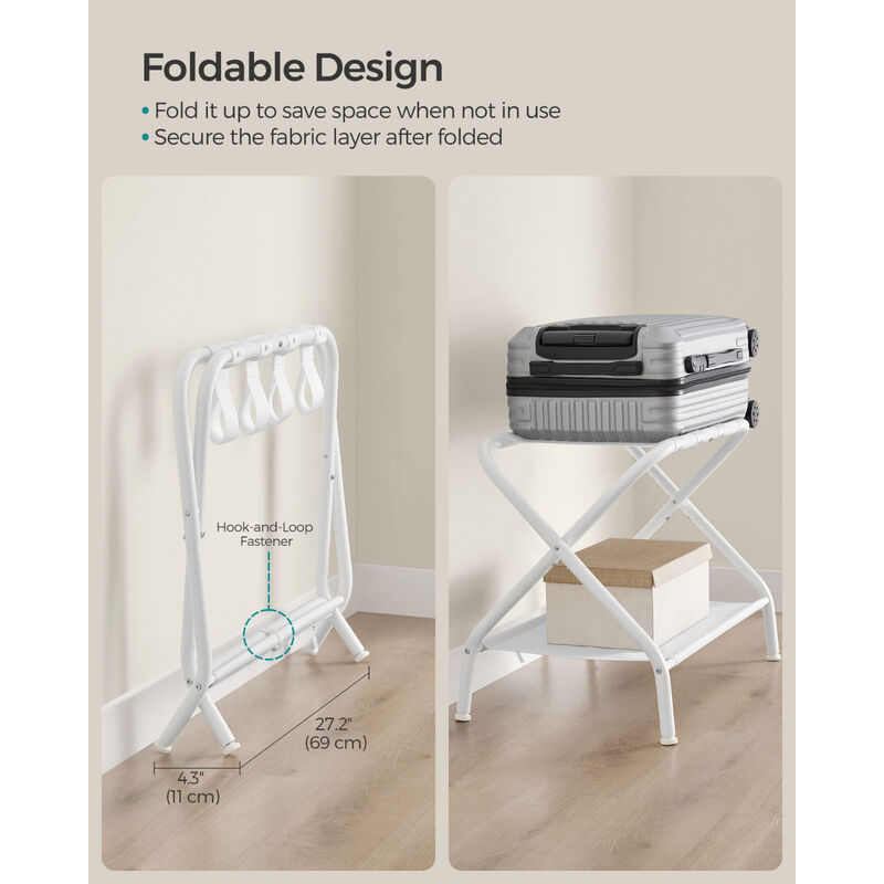 Luggage Rack with Storage Shelf - Practical and Stylish Travel and Storage Solution