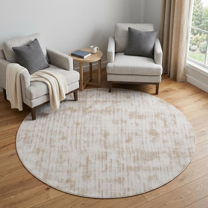 HomeRoots Round Hand Loomed Area Rug
