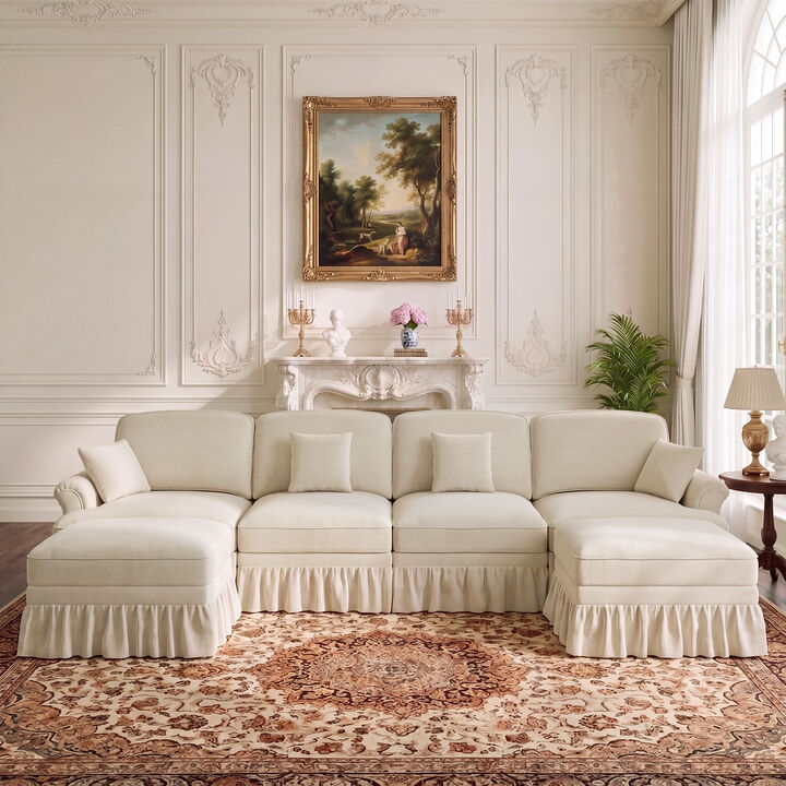 Nidjuk Classic U Shape 4 Seater Modular Sectional Sofa