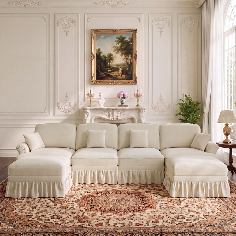 Nidjuk Classic U Shape 4 Seater Modular Sectional Sofa image number 1