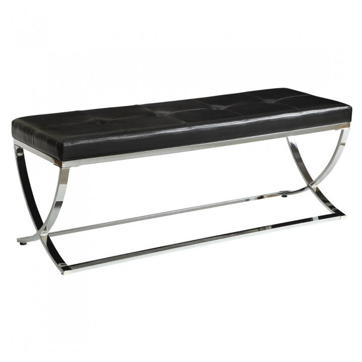 Stylishly Compelling Bench, Black - Benzara