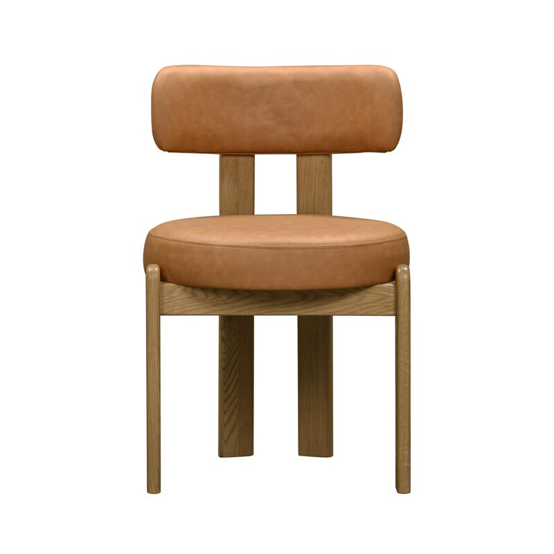 Tov Furniture Odessa Saddle Brown Vegan Leather Dining Chair image number 0