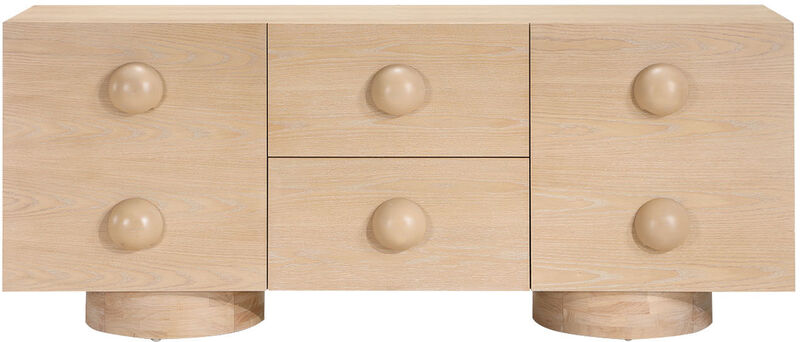 Meridian Furniture Bubble Natural Rubberwood with Oak Veneer Sideboard/Buffet image number 2