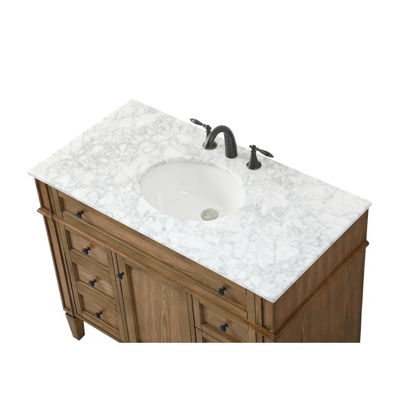 Elegant Kitchen and Bath 42 inch Single bathroom vanity in driftwood image number 5