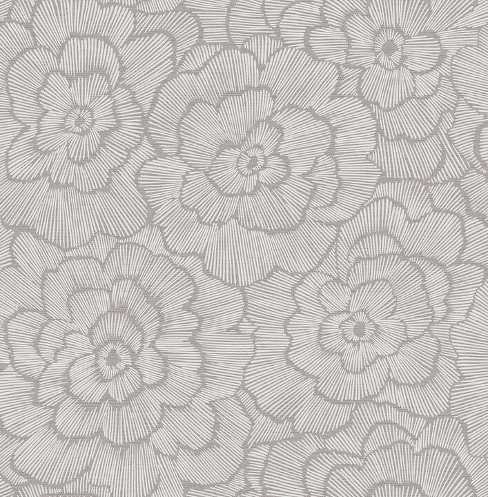 Periwinkle Sterling Textured Floral Wallpaper (Set of 2)