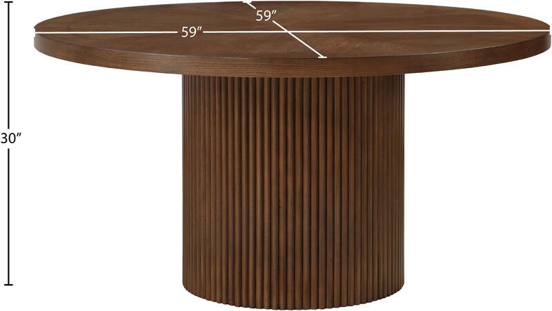 Meridian Furniture Belinda Brown Oak Veneer Dining Table