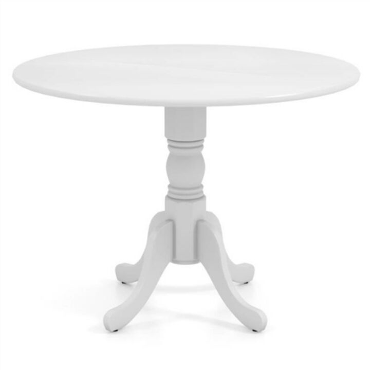 Round Solid Wood Kitchen Dining Table in Farmhouse Wooden Finish