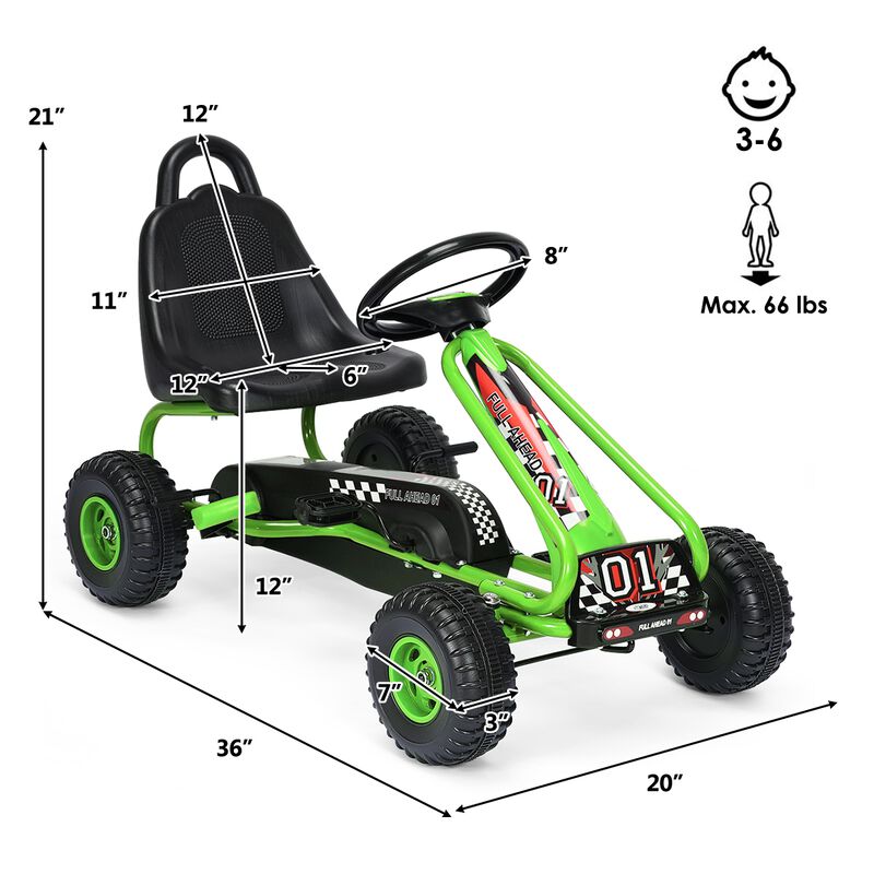 Adjustable Seat Pedal Powered Ride On Car with 4 Wheel Design image number 2