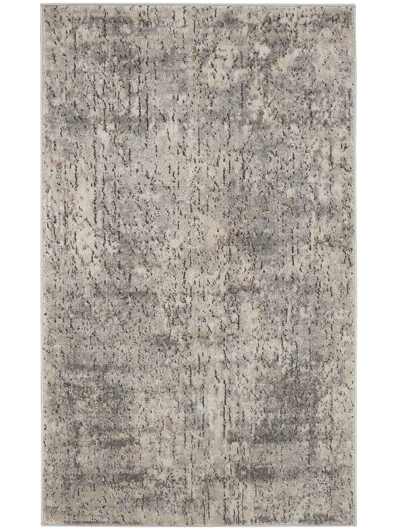 Quarry QUA03 Beige/Gray 3' x 5' Rug
