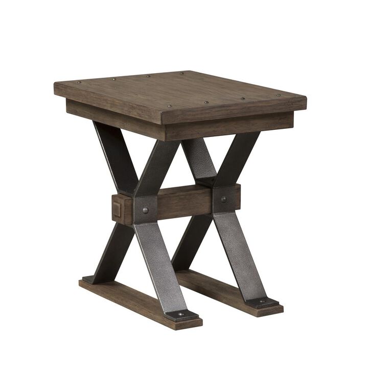 Liberty Furniture Sonoma Road Chair Side Table in Weathered Beaten Bark