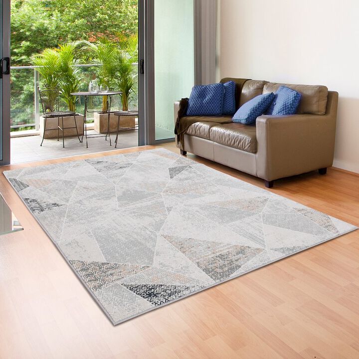 LR Home Meadow Durable Performance Area Rug Indoor