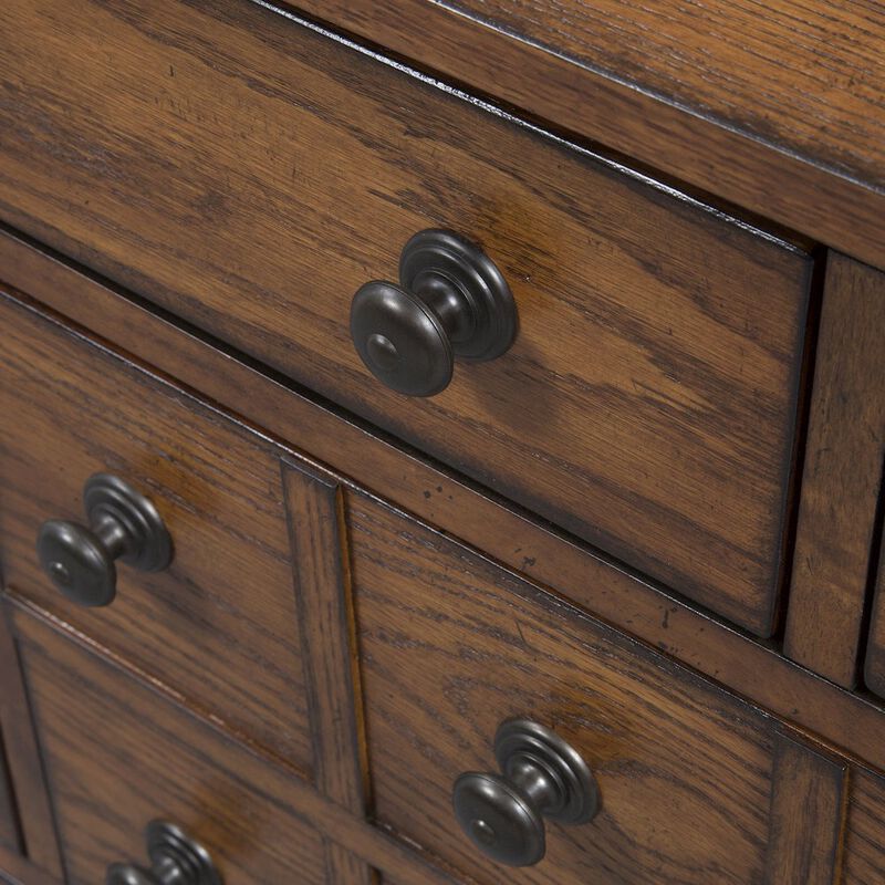 Liberty Furniture King Sleigh Bed, Dresser & Mirror, Chest in Rubberwood Solids & Oak Veneers image number 6