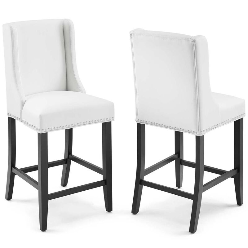 Baron Counter Stool Faux Leather Set of 2 image number 0