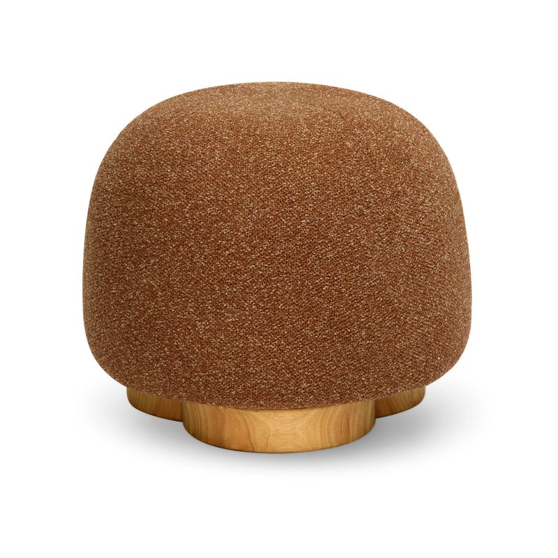 Oopa Cream Contract-Grade Straight Vegan Shearling Swivel Ottoman image number 2