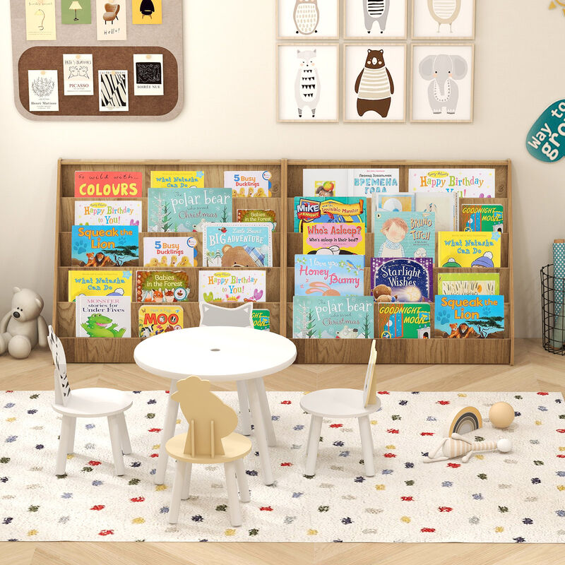 5-Tier Kids Bookshelf with Deep Compartments and Stable Baby Book Case