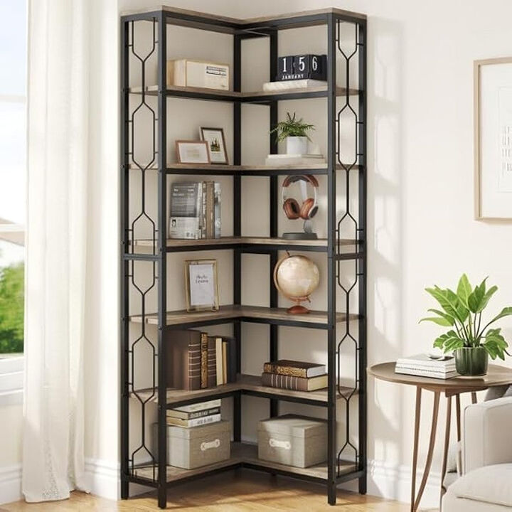 Tribesigns 7-Tier Corner Bookshelf