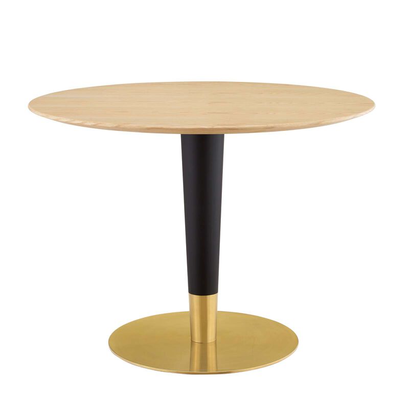 Modway - Zinque 40" Dining Table Gold Natural image number 1
