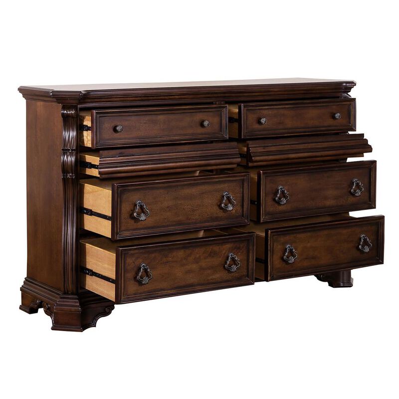 Liberty Furniture Arbor Place 8 Drawer Double Dresser in Brownstone image number 4