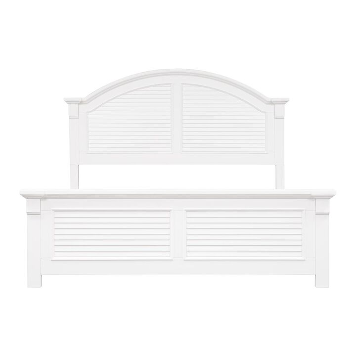 Liberty Furniture Summer House I Queen Panel Bed in Oyster White