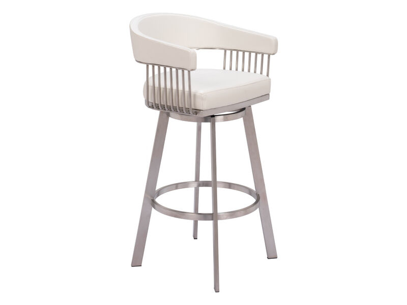 Bantry Swivel Barstool White