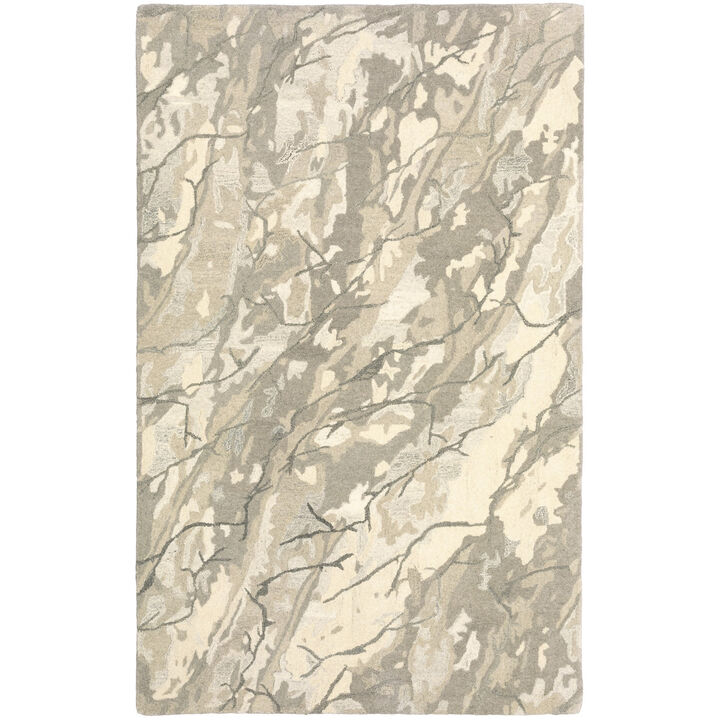 HomeRoots Wool Abstract Hand Tufted Area Rug