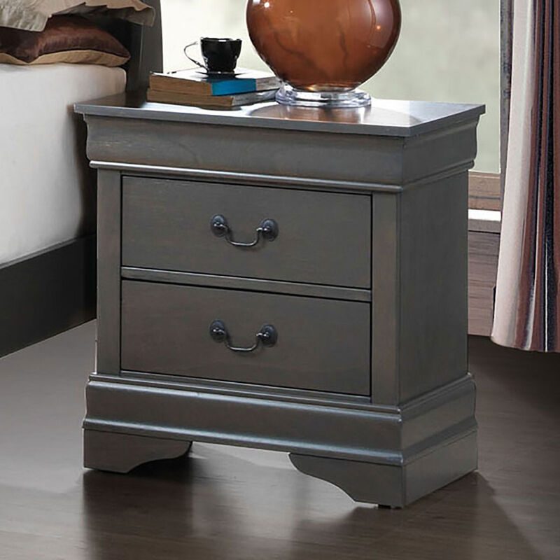 Streamdale Louis Philippe Nightstand: Solid Wood, Dovetail Construction