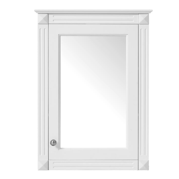ELEMENT ACE 20 Inch Wall Mounted Bathroom Storage Cabinet with Mirror and Adjustable Shelves - Modern Space Saving Medicine Cabinet