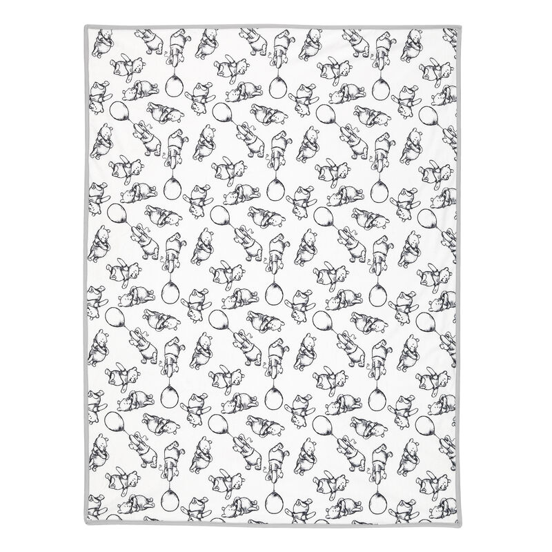 Lambs & Ivy Disney Baby WINNIE THE POOH Baby Blanket - Tan/Cream Jersey/Minky