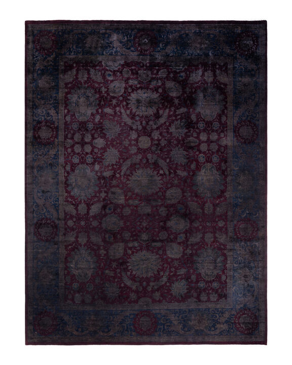 Fine Vibrance, One-of-a-Kind Hand-Knotted Area Rug  - Red, 9' 0" x 12' 1"