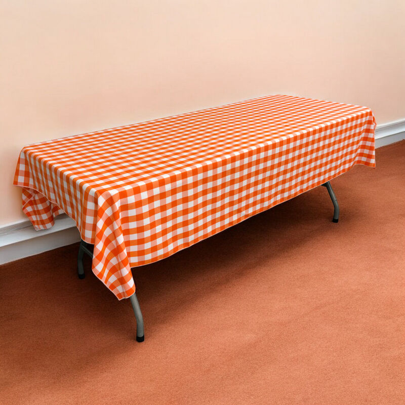 Polyester Checkered Tablecloth 60 by 90 Inch for Kitchen and Parties image number 1