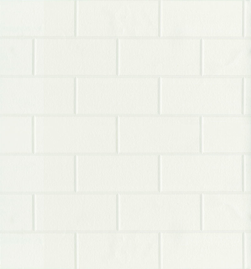 Bettina White Paintable Subway Tile Wallpaper (Set of 2) image number 0