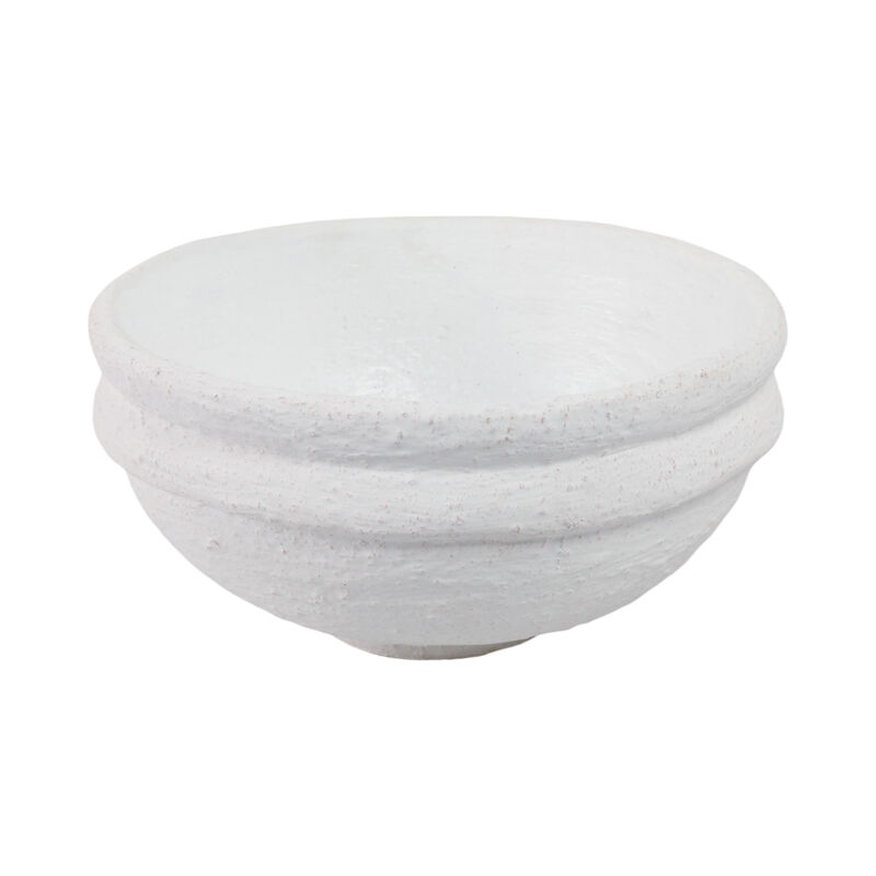 12x12" Textured Bowl, White image number 0