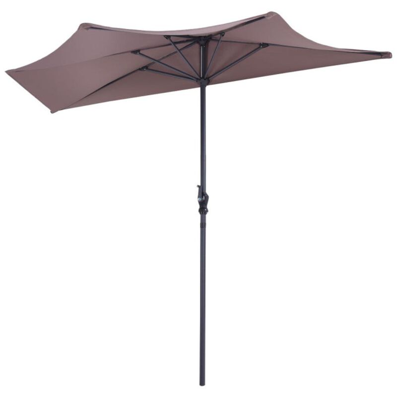 Hivvago Patio Bistro Half Round Umbrella without Weight Base