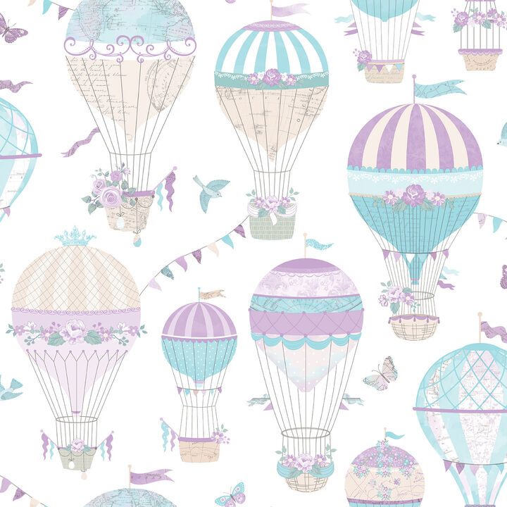 Just 4 Kids 2 Balloon Journey Multi-coloured Wallpaper G56543