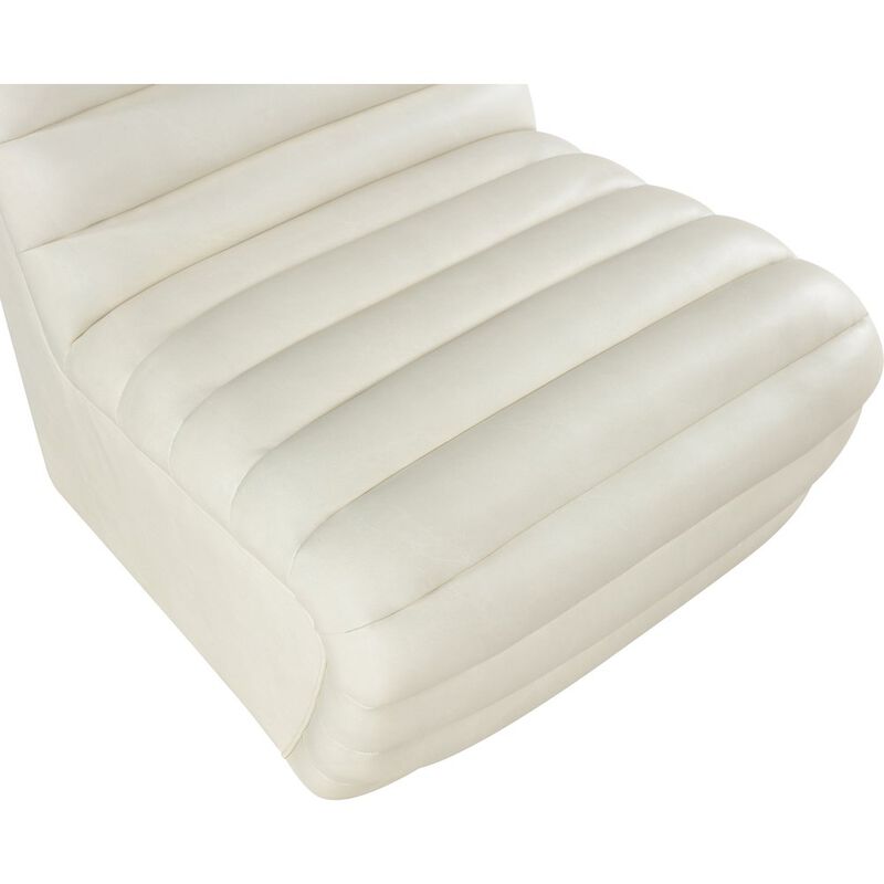 Meridian Furniture Vega Cream Vegan Leather Accent Chair
