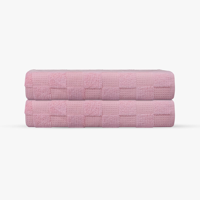 Waffle Terry 2 pcs Turkish Bath Towels Set