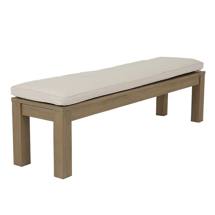 Coastal Teak Dining Bench