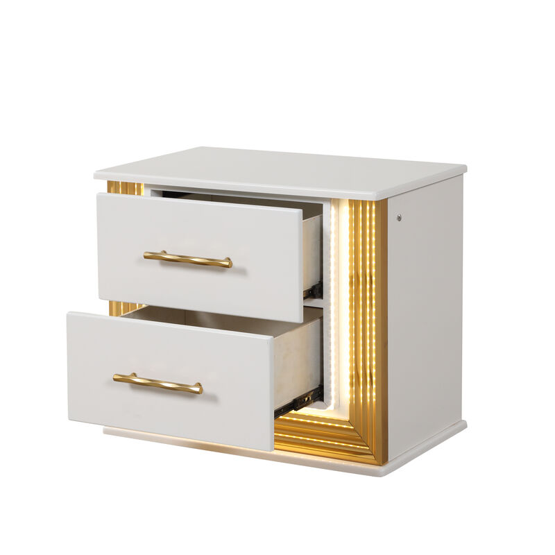 Trevolique 2-Drawer LED Nightstand image number 8
