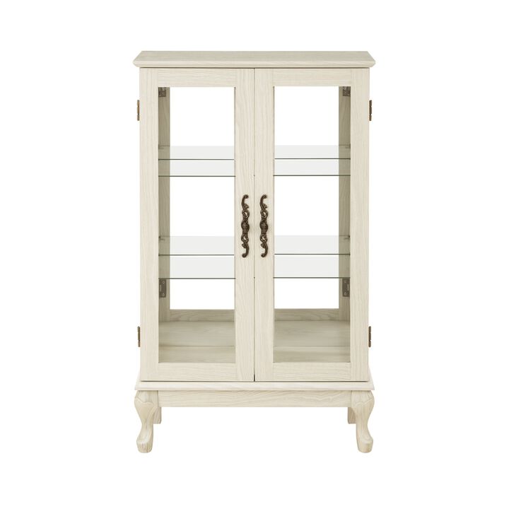 25.98 in. Display Cabinet with 2 Glass Doors