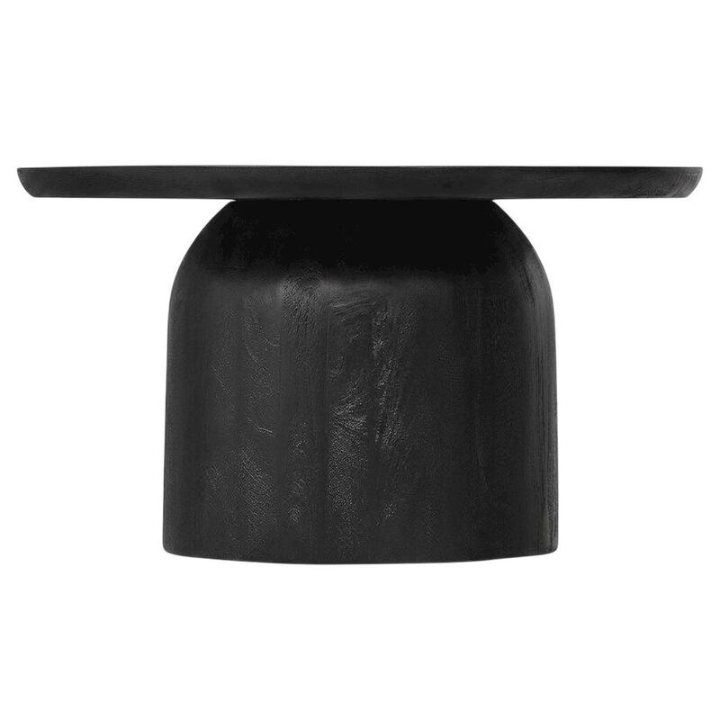 Round Wood Coffee Table with 17.5-inch Height and 30-inch Diameter image number 1