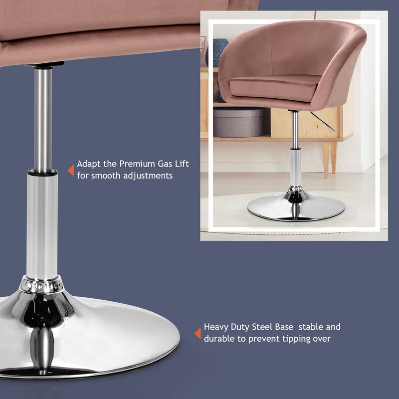 360-Degree Swivel Accent Chair with Round-Back